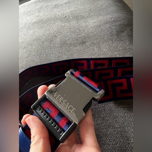 Versace Greca ribbon belt green & red - Picture 7 of 8